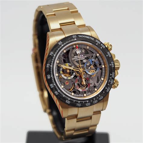 skeleton rolex gold|rolex daytona skeleton watch.